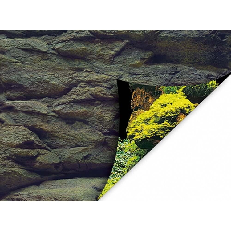 AQUA NOVA DWUSTRONNE TŁO AKWARIOWE ROCK/PLANTS S 60X30 CM