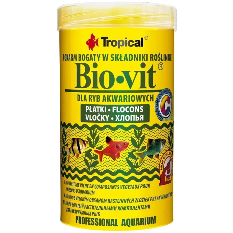 Tropical Bio-Vit 250ml - 50g Pokarm roślinny dla ryb