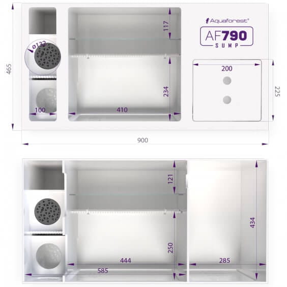 Aquaforest Ocean Guard AF 790 Rhino Akwarium morskie zestaw + szafka