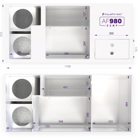 Aquaforest Ocean Guard AF 980 Ultra White Akwarium morskie zestaw + szafka