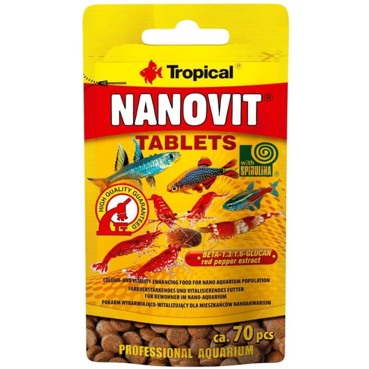 Tropical Nanovit Tablets 10g Pokarm dla małych ryb