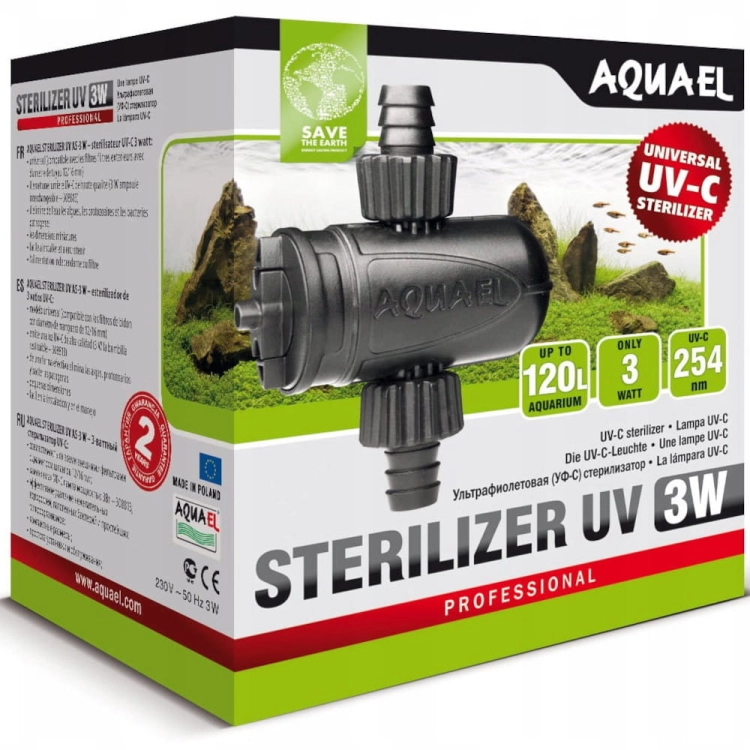 Aquael AS-3W Lampa UV-C sterylizator do akwarium
