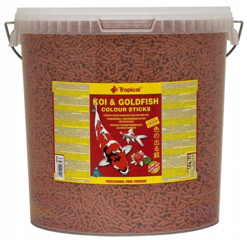 TROPICAL KOI & GOLDFISH COLOUR STICKS 21L - 1,6KG POKARM DLA RYB