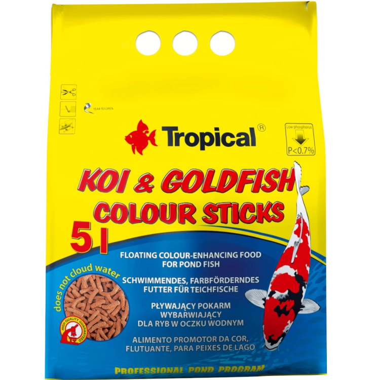 Tropical Koi&Goldfish Colour Sticks 5L - 400g Pokarm dla ryb