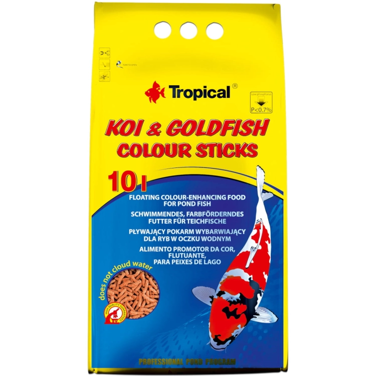 Tropical Koi&Goldfish Colour Sticks 10L - 800g Pokarm dla ryb