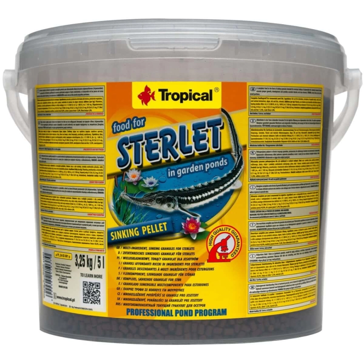 TROPICAL FOOD FOR STERLET 5L - 3,25KG POKARM DLA JESIOTRÓW