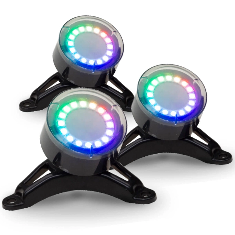 Aquael WaterLight Trio Colour - 3 kolorowe lampy LED do oczka + gratisy