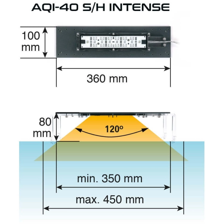 Skylight AQI Intense 40H oświetlenie LED do akwarium 36-45cm