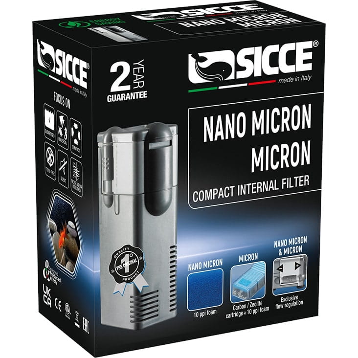 Sicce Micron Filtr wewnętrzny do akwarium 300l/h 5W