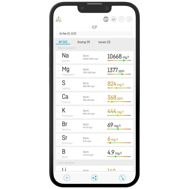 Reef Factory Smart ICP-OES 1 - Test ICP woda morska
