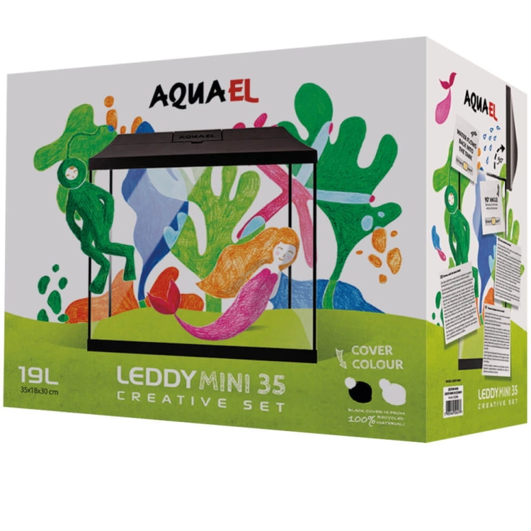 Aquael Leddy Mini Creative Set 35 zestaw akwarium czarny