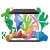 Aquael Leddy Mini Creative Set 30 zestaw akwarium biały