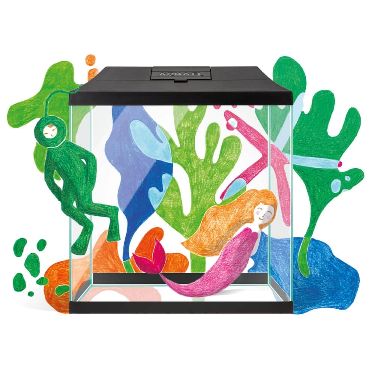 Aquael Leddy Mini Creative Set 30 zestaw akwarium czarny