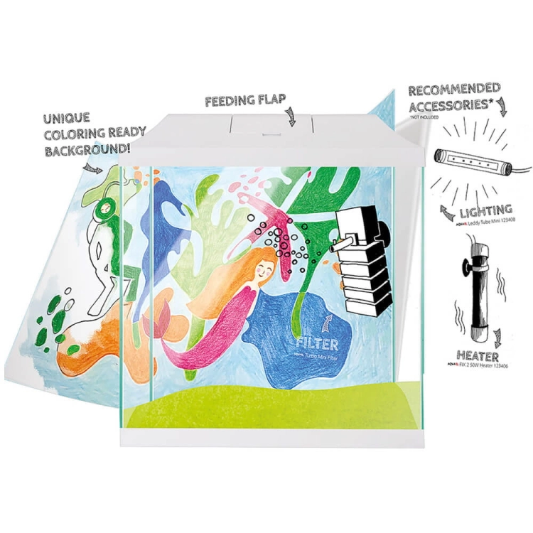 Aquael Leddy Mini Creative Set 30 zestaw akwarium czarny
