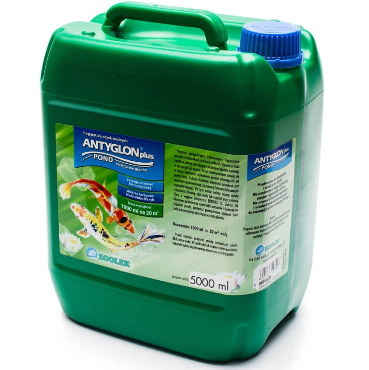Zoolek Antyglon 5L Zwalczy glony w oczku + gratisy