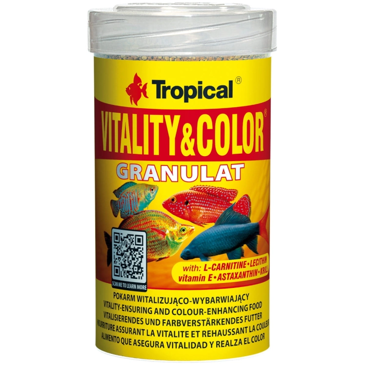 Tropical Vitality&Color Granulat 100ml - 55g Pokarm wybarwiający dla ryb
