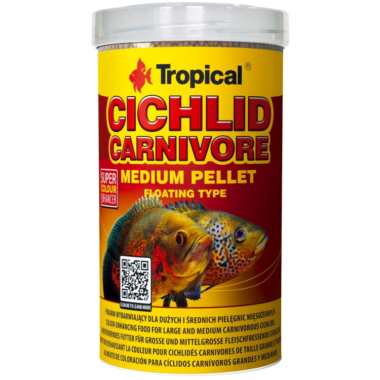 Tropical Cichlid Carnivore Medium Pellet 500ml - 180g Pokarm dla pielęgnic