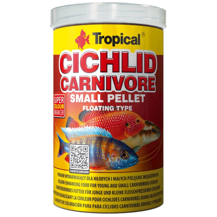 Tropical Cichlid Carnivore Small Pellet 1000ml - 250g Pokarm dla pielęgnic
