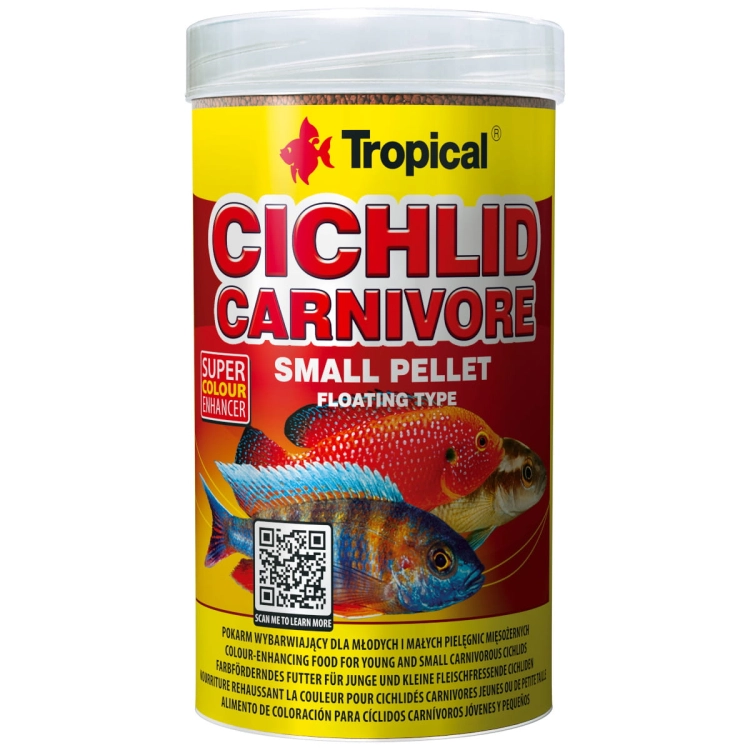 Tropical Cichlid Carnivore Small Pellet 250ml - 90g Pokarm dla pielęgnic