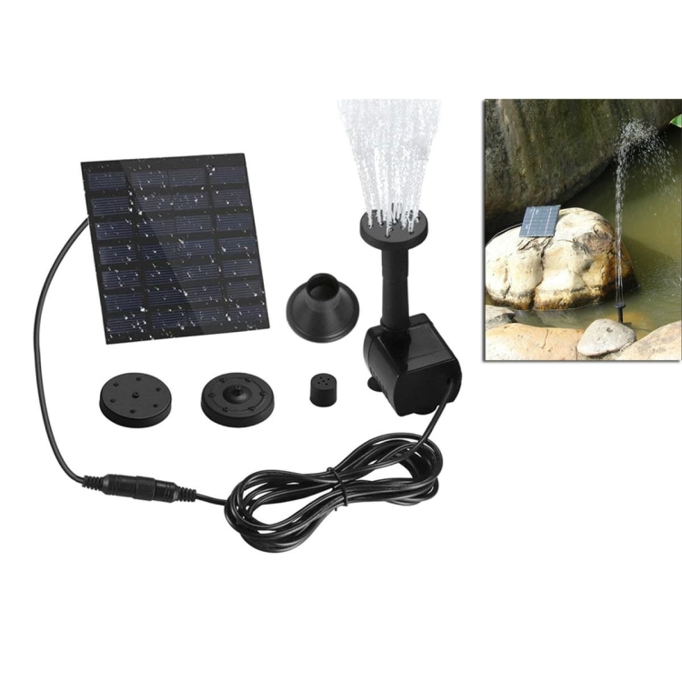 Solarna pompa fontannowa 180l/h do oczka 4 dysze + gratisy