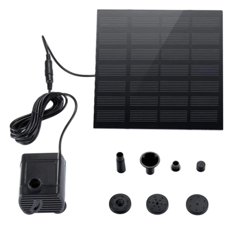 Solarna pompa fontannowa 180l/h do oczka 4 dysze + gratisy
