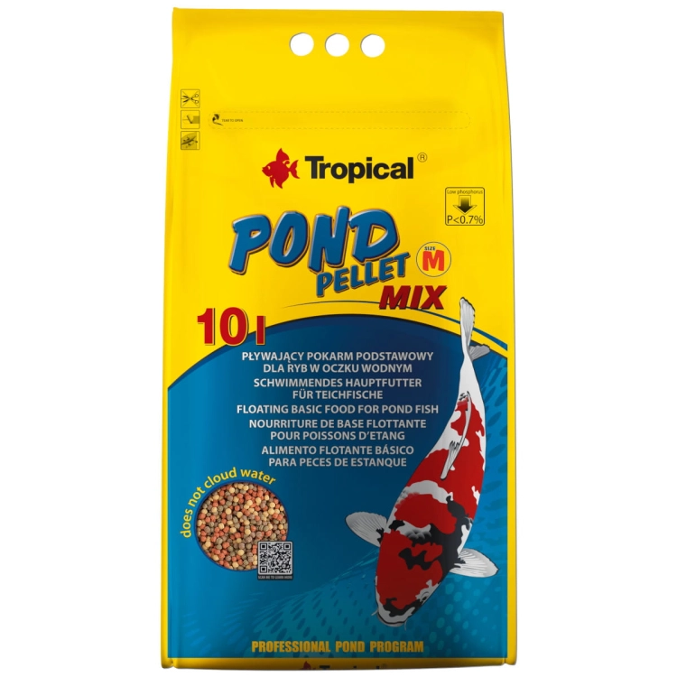 Tropical Pond Pellet Mix M 10L - 1100g Pokarm dla ryb oczko wodne