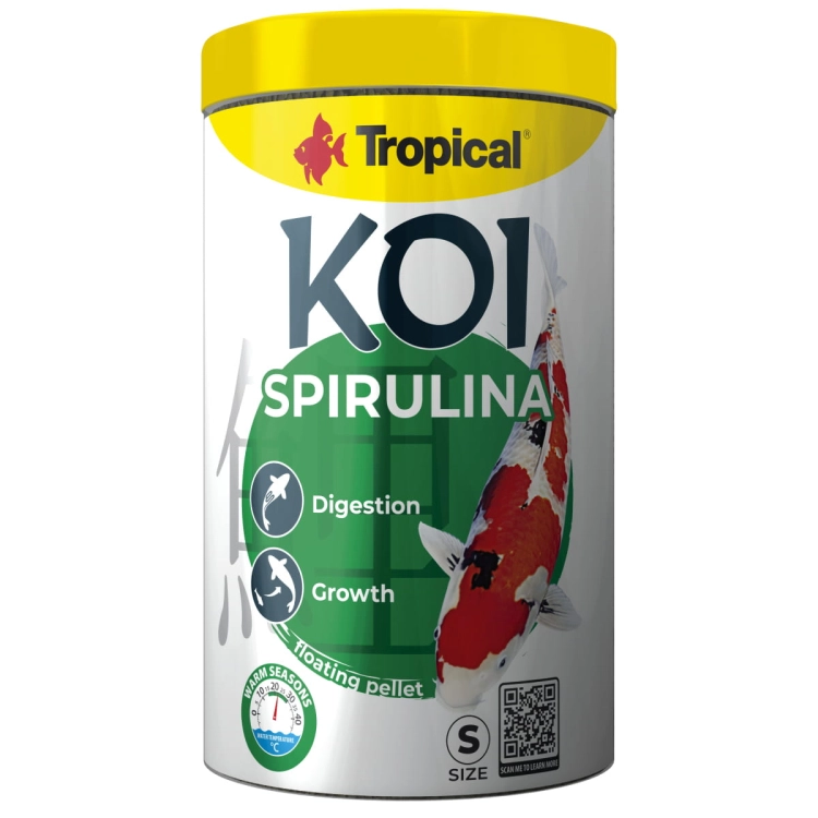 Tropical Koi Spirulina Pellet S 1000ml / 320g Pokarm dla koi