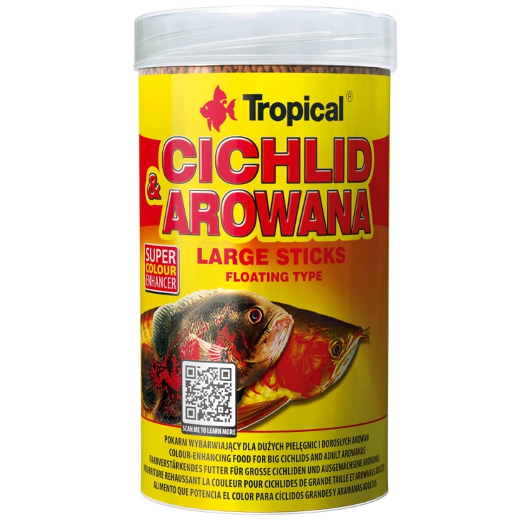 Tropical Cichlid&Arowana Large Sticks 250ml - 75g Pokarm dla ryb