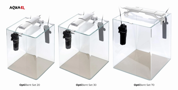 Aquael OptiBent 70 Zestaw akwarium czarny LED D&N + gratisy