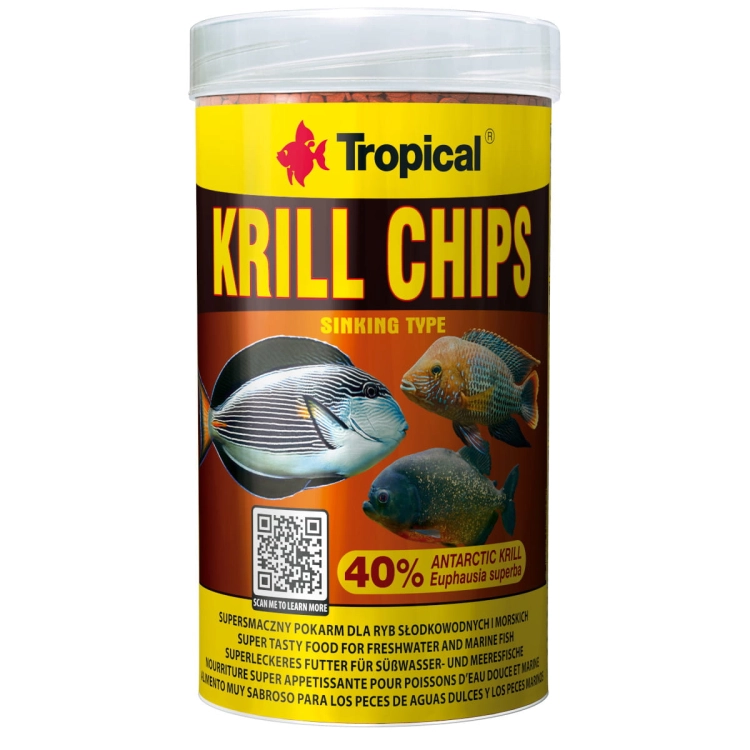 Tropical Krill Chips 250ml - 125g Pokarm dla ryb z krylem