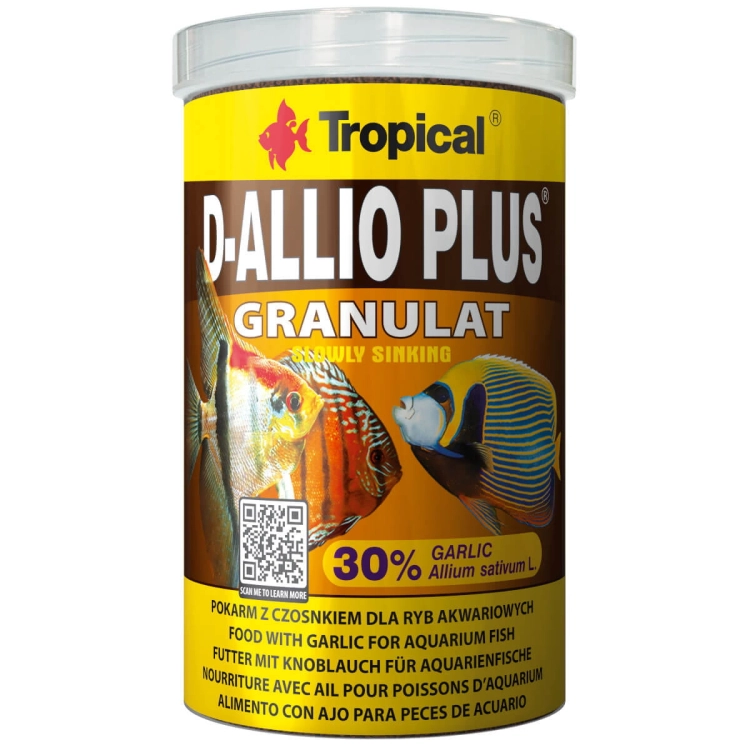 Tropical D-Allio Plus Granulat 1000ml - 600g Pokarm dla paletek