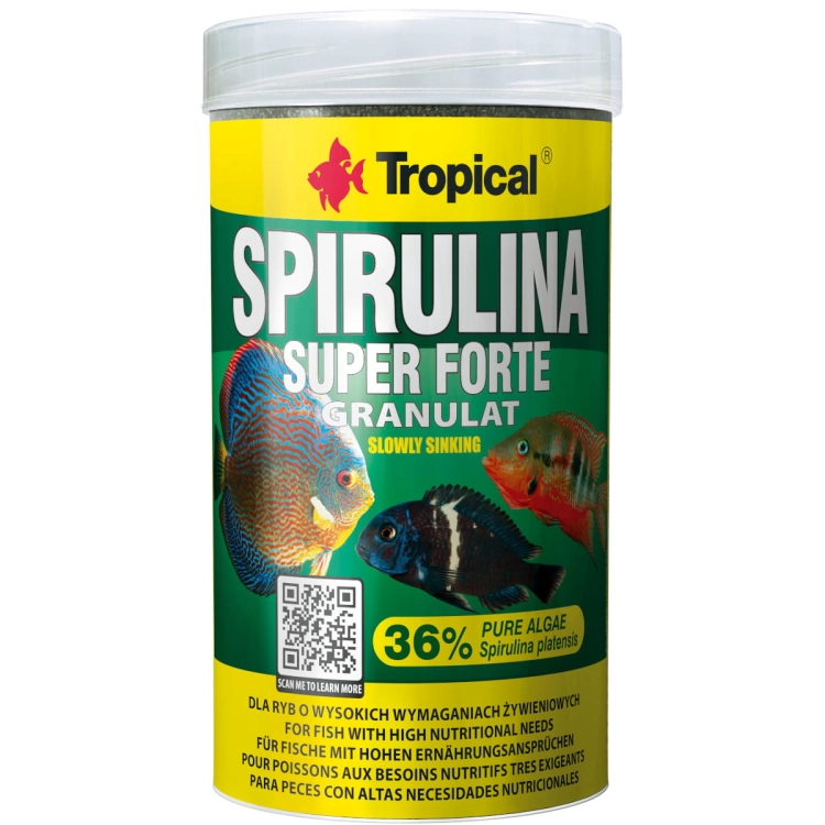 Tropical Super Spirulina Forte Granulat 250ml Pokarm dla ryb