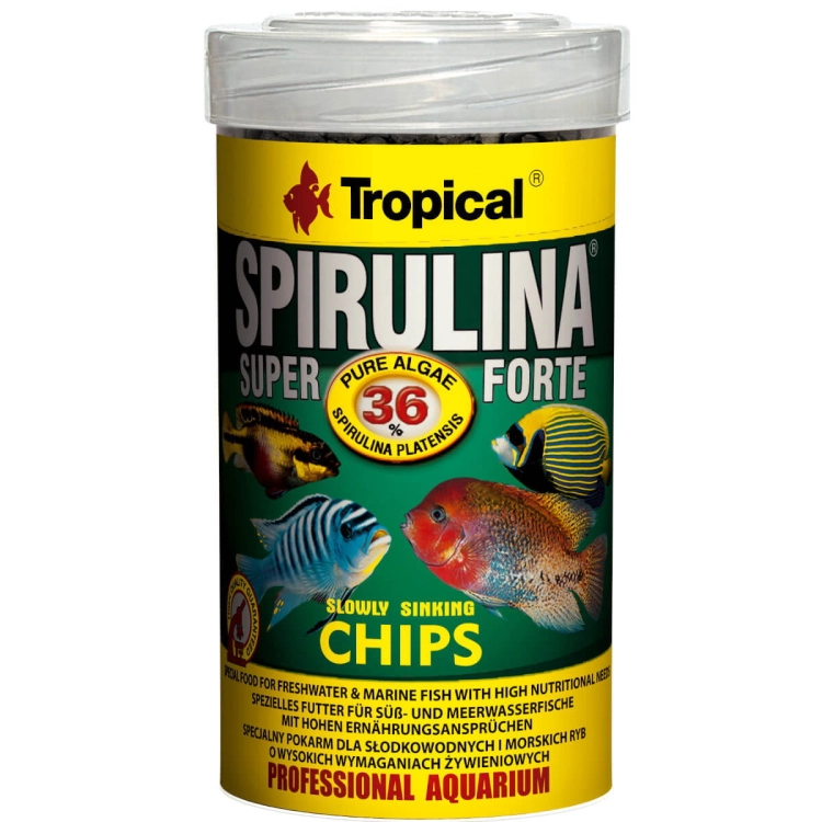 Tropical Super Spirulina Forte Chips 100ml Pokarm dla ryb