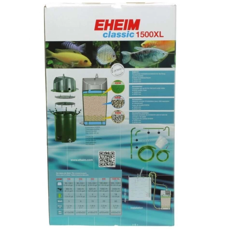 Eheim Classic 1500XL Filtr zewnętrzny do akwarium do akwarium 1500L