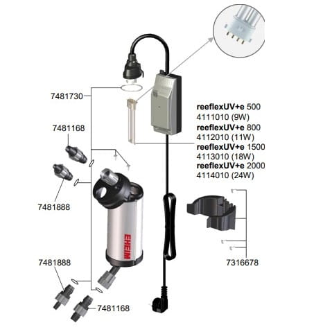 Eheim ReeflexUV+e 2000 Lampa 24W sterylizator UV-C Wi-Fi