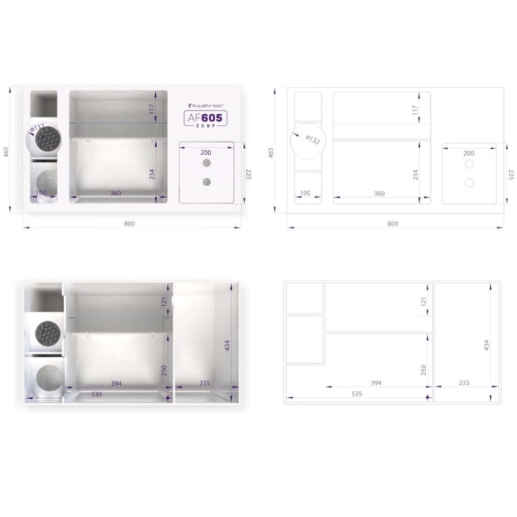 Aquaforest Ocean Guard AF 605 Akwarium morskie zestaw + szafka