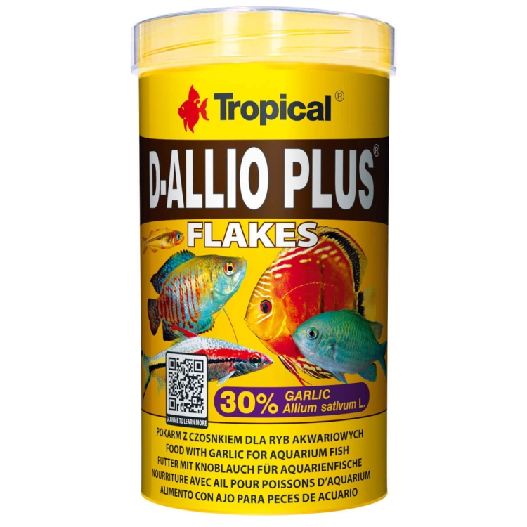 Tropical D-Allio Plus 500ml - 100g Pokarm dla paletek płatki