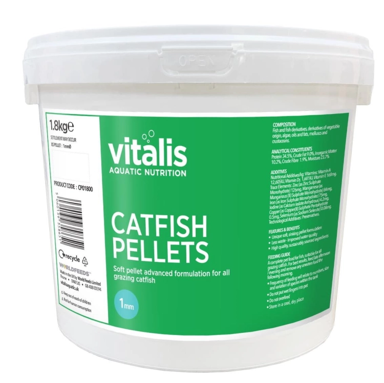 Vitalis Catfish Pellets XS 1mm 1,8 kg Pokarm dla ryb dennych