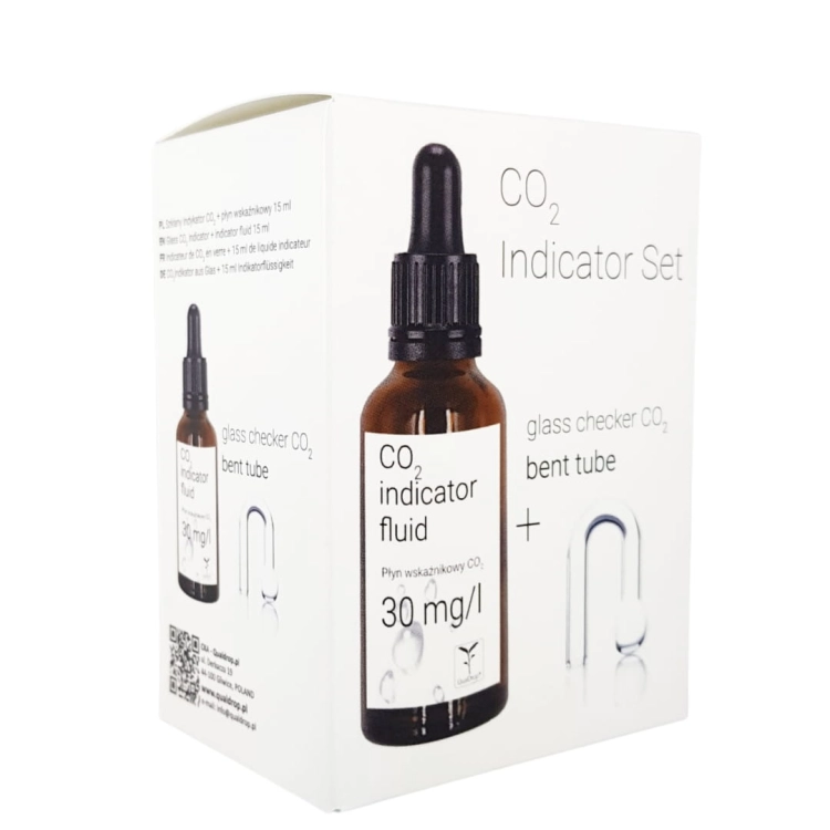 Zestaw CO2 Indicator Set - Indykator CO2 Bent Tube + płyn do indykatora 15ml