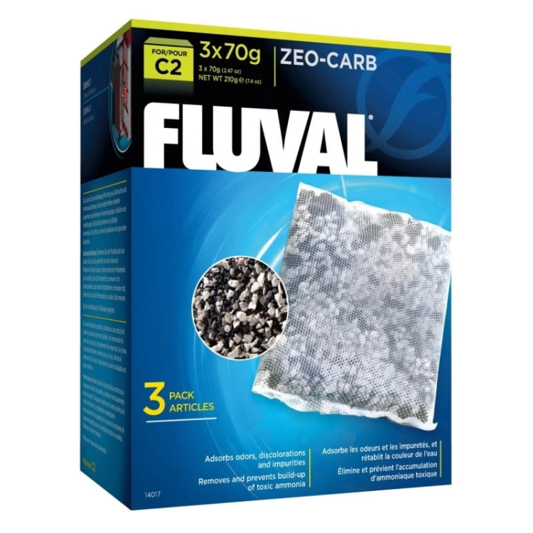 Fluval Zeo-Carb 3x70g Wkład węgiel aktywny do filtra C2