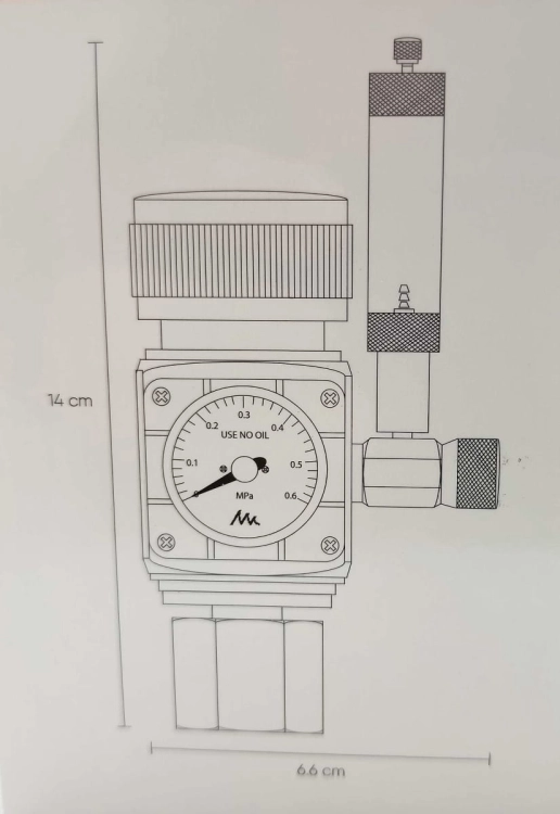 Pro CO2 Regulator - Reduktor z elektozworem i manometrem
