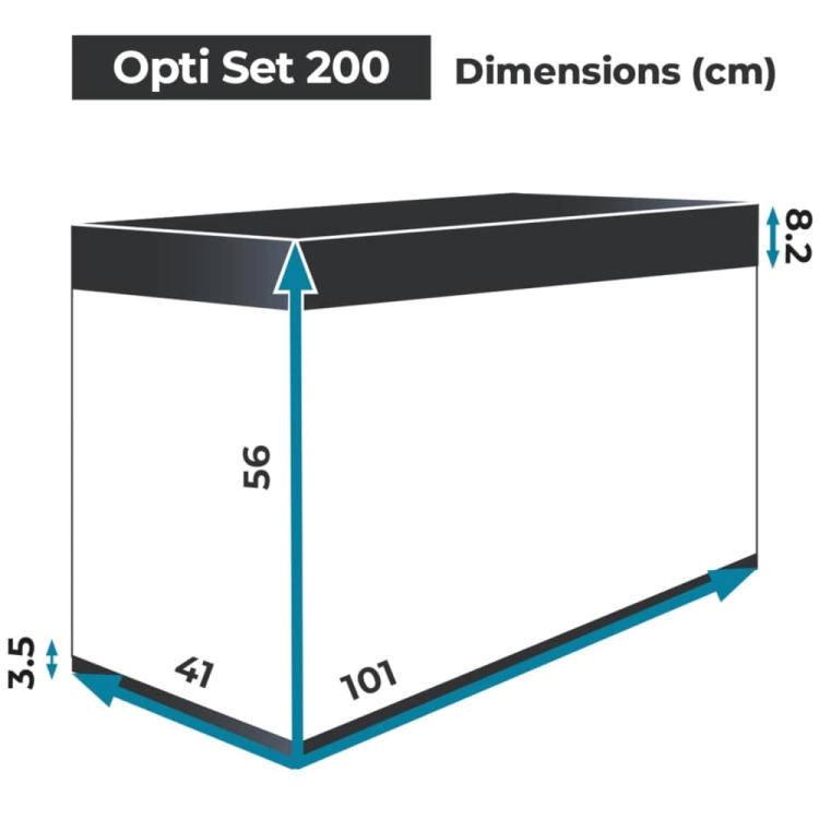 Aquael Opti Set 200 2.0 LED czarny akwarium zestaw