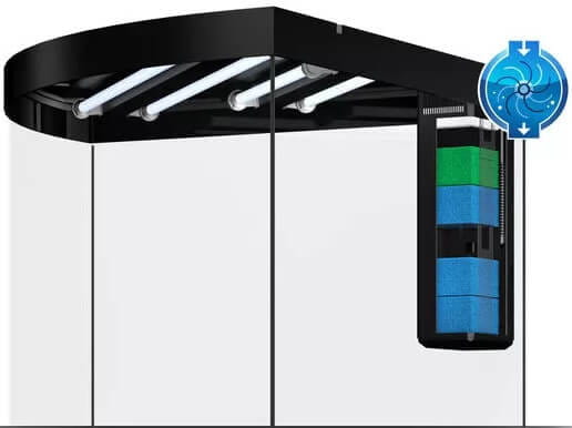 Juwel Trigon 350 Komplet LED ciemne drewno + szafka