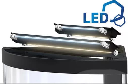 Juwel Trigon 350 Komplet LED ciemne drewno + szafka