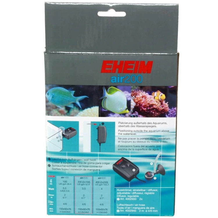 Eheim Air Pump 200 cichy napowietrzacz do akwarium