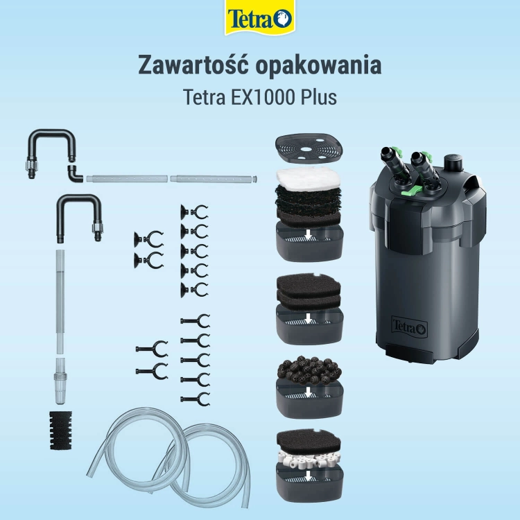 Tetra EX 1000 Plus Filtr zewnętrzny do akwarium do 300l + gratisy