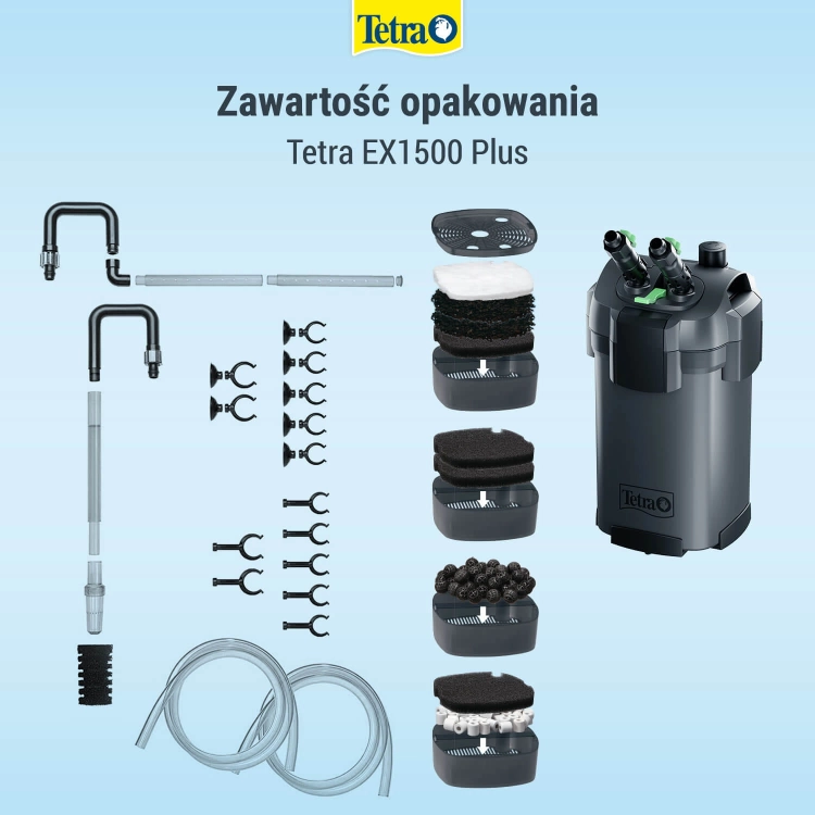 Tetra EX 1500 Plus Filtr zewnętrzny do akwarium do 600l + gratisy