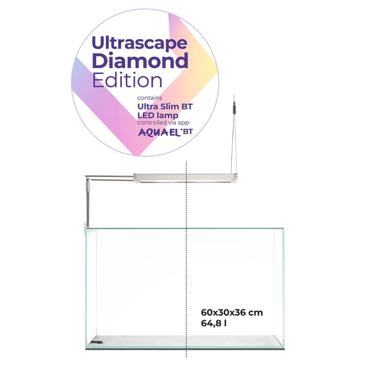 Aquael Ultrascape 60 Diamond Edition zestaw z lampą