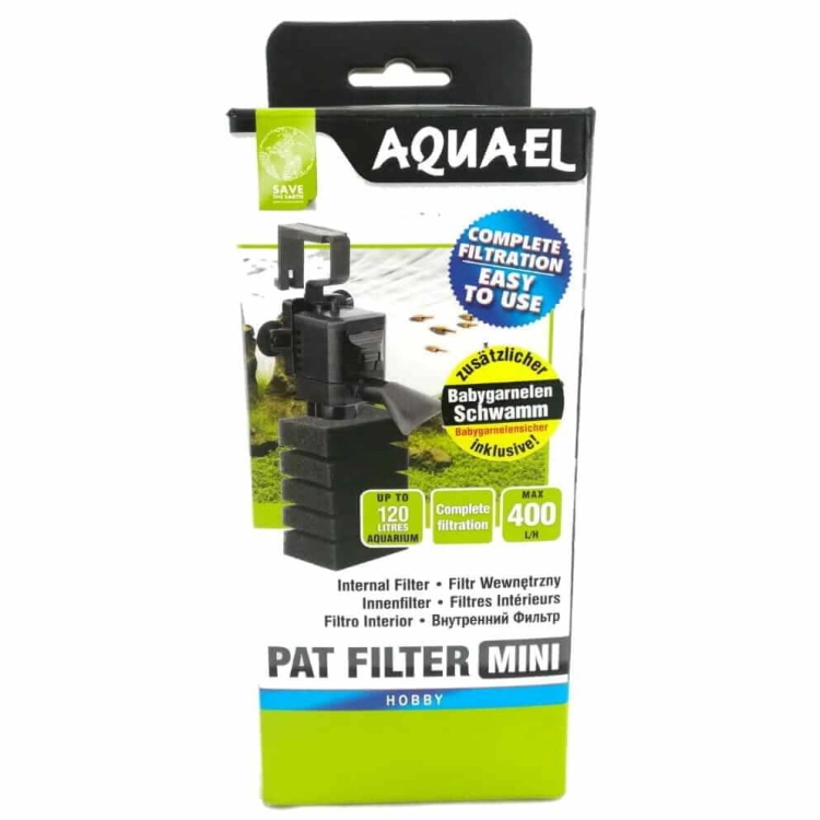 Aquael Pat Mini Filtr wewnętrzny + zapasowa gąbka + gratisy