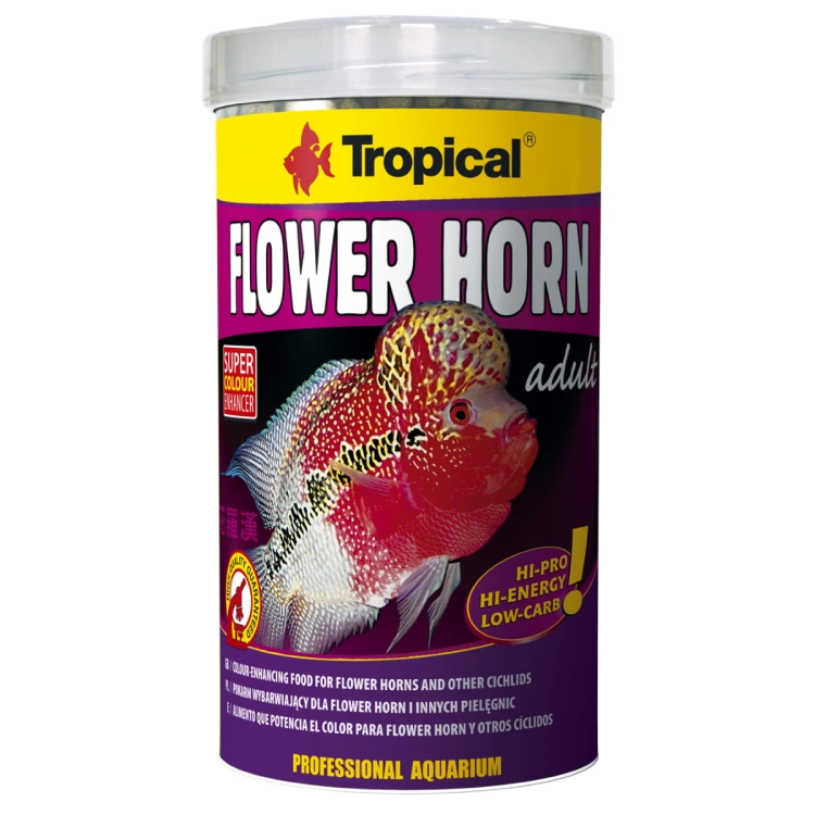 Tropical Flower Horn Adult Pellet 500ml/190g Pokarm dla pielęgnic